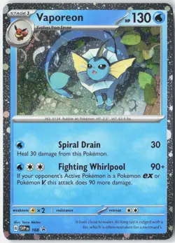 Vaporeon - (Cosmos Holo) Holo Promo SV: Scarlet & Violet Promo Cards 168 NM - Image 1