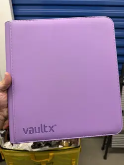 Vault X - 12-Pocket Just Purple Exo-Tec Zip Trading Card Binder Pokemon USED - Image 1