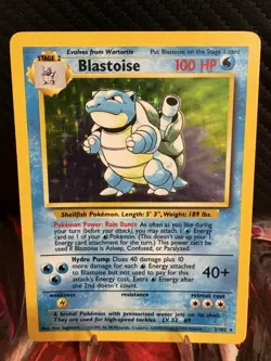 Blastoise 2/102 Base Set Holo Pokemon Card WOTC 1999 MP+ - Image 1