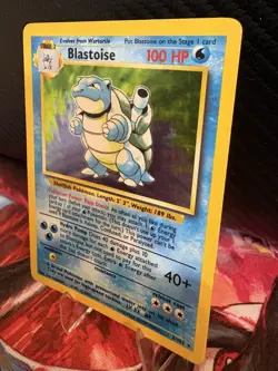 Blastoise 2/102 Base Set Holo Pokemon Card WOTC 1999 MP+ - Image 3