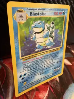 Blastoise 2/102 Base Set Holo Pokemon Card WOTC 1999 MP+ - Image 4