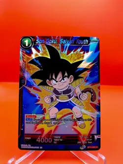 Dragon Ball Super CCG Son Goku Saiyan Youth BT11-008 UC Foil Anime Trading Card - Image 1