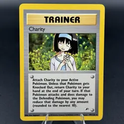 Charity 99/132 Non Holo Rare Gym Heroes Pokemon Card LP - Image 1