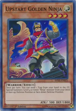Yugioh! LP Upstart Golden Ninja - SHVA-EN023 - Super Rare - 1st Edition Lightly - Image 1
