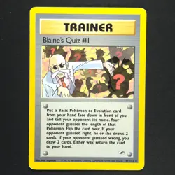 Blaine's Quiz #1 97/132 - Gym Heroes - Pokemon Card - Image 1