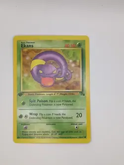 Vintage 1999 Pokemon Cards Lot Fossil First Ed Ekans Arbok LP - Image 3