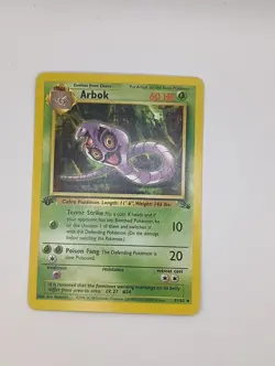 Vintage 1999 Pokemon Cards Lot Fossil First Ed Ekans Arbok LP - Image 5