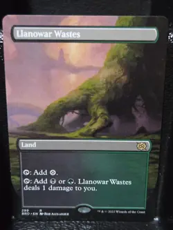 Llanowar Wastes (Borderless) 299 Rare The Brothers' War Magic: The Gathering NM - Image 1