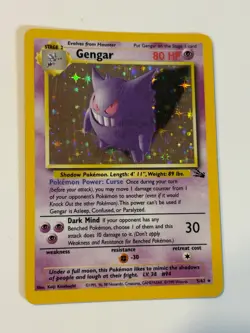 Gengar 5/62 Fossil Holo WOTC Unlimited Pokemon Tcg 1999 [LP] - Image 4