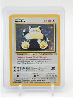 SNORLAX 1999 POKEMON BASE SET JUNGLE RARE HOLO A 11/64 Q1048 - Image 1