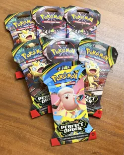 Pokemon TCG Perfect Order Booster Packs - New, Sealed. Lot Of 7 - Image 1