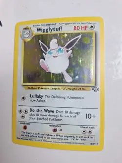 Pokemon Wigglytuff Jungle 16/64 Holo Rare 80HP Unlimited 1999 Wizards - Image 1