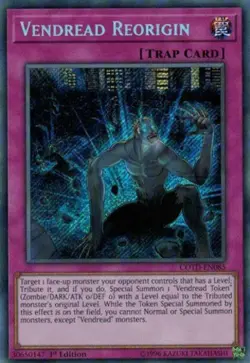 Yugioh! LP Vendread Reorigin - COTD-EN085 - Secret Rare - 1st Edition Lightly Pl - Image 1