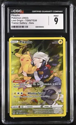 2022 Pokemon Lost Origin - Pikachu #TG05/TG30 CGC 9 Mint - Image 2