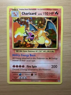 Pokemon XY Evolutions Charizard 11/108 Light Holo Bleed Misprint Error - Image 1