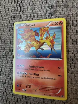 2012 Pokemon Black & White Next Destinies 14/99 Moltres Holo LP Rare Vintage TCG - Image 2