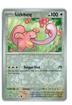 Lickitung 108/165 151 Reverse Holo Pokemon TCG NM-LP - Image 1