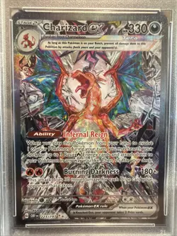2023 Pokemon Obsidian Flames EN Charizard Ex Special Illustration Rare 197 PSA 9 - Image 2