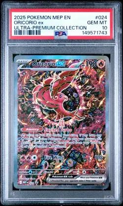 2025 Pokemon MEP EN Black Star Promo Oricorio EX #024 PSA 10 GEM MINT - Image 1