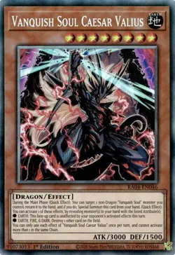 Yugioh! LP Vanquish Soul Caesar Valius - RA04-EN046 - Collector's Rare - 1st Edi - Image 1