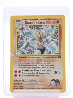 GIOVANNI'S MACHAMP 2000 POKEMON GYM CHALLENGE HOLO RARE 6/132 Q1048 - Image 1