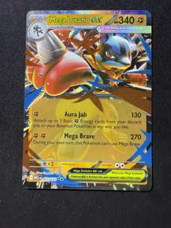 Pokemon TCG Mega Lucario EX Holo Double Rare Card 077/132 Mega Evolution - Image 1