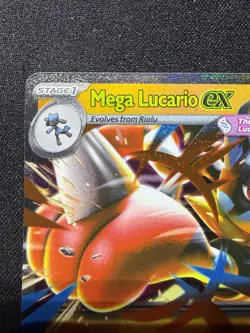 Pokemon TCG Mega Lucario EX Holo Double Rare Card 077/132 Mega Evolution - Image 3