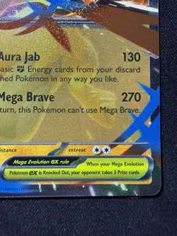 Pokemon TCG Mega Lucario EX Holo Double Rare Card 077/132 Mega Evolution - Image 5