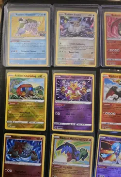 16 Radiant Rare Full Set Complete Pokemon Collection Charizard Greninja Eevee NM - Image 2
