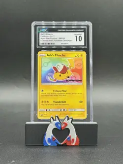 Ash's Pikachu SM108 Pokemon 2017 Black Star Promo I Choose You CGC 10 Gem Mint - Image 1