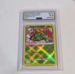 2022 Pokemon GO Radiant Venusaur Radiant Rare Holo 004/078 AGS 9.5 Graded - Image 1