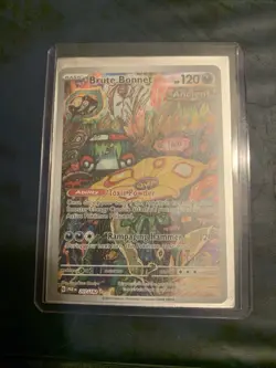 Pokemon Brute Bonnet Ancient Illustration Rare Full Art Holo SV04 207/182 120 HP - Image 1
