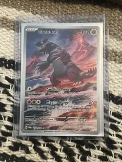 Pokemon TCG Groudon Illustration Rare Paradox Rift 199/182 - Image 1