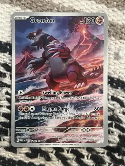 Pokemon TCG Groudon Illustration Rare Paradox Rift 199/182 - Image 2