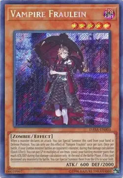 Yugioh! LP Vampire Fraulein - DASA-EN003 - Secret Rare - Unlimited Lightly Playe - Image 1