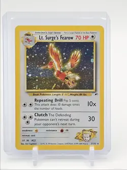 LT. SURGE'S FEAROW 2000 POKEMON GYM HEROES RARE HOLO 7/132 Q1048 - Image 1