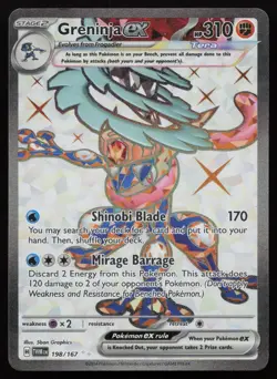 Greninja ex 198/167 Full Art Ultra Rare Twilight Masquerade Pokemon NM - Image 1