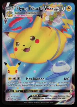 Flying Pikachu VMAX 007/025 Holo VMAX Rare Celebrations Pokemon NM - Image 1