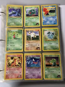Pokemon TCG Vintage Binder Lot - Base Set, Jungle, E-Reader, Neo & Gym Sets - Image 1