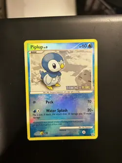 Pokemon TCG Piplup Reverse Holo Common 93/130 Diamond & Pearl English Stamped - Image 1