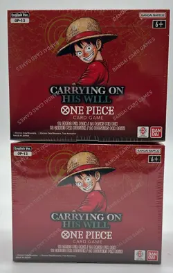 Lot of (2) One Piece TCG OP-13 Carrying On His Will Booster Boxes SEALED EN - Image 1