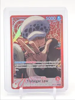TRAFALGAR LAW 2026 ONE PIECE THE AZURE SEA'S 7 LEADER ALT ART OP14-001 Q1048 - Image 1