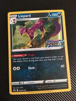Liepard SWSH270 Stamped Prerelease Promo Ultra Rare Pokemon Card NM - Image 1
