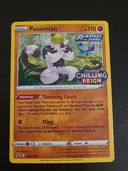 Passimian - SWSH115 - PreRelease Pokemon Promo Sword & Shield Rare Holo Card NM - Image 1