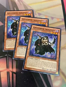 YUGIOH - GHOSTRICK SKELETON X3 - COMMON - LVAL - 1ST/UNLIMITED - NM - Image 1