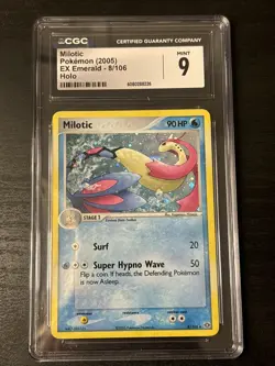 Milotic Holo 2005 EX Emerald 8/106 Holo Rare Pokemon Card CGC 9 Mint - Image 1