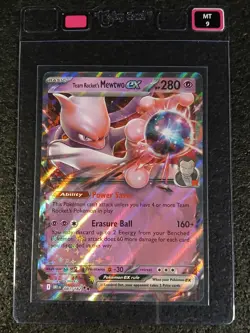 2025 Pokemon Team Rockets Mewtwo EX 081/182 Rivals - Taby Card™ MINT 9 - Image 1