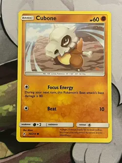 Cubone 90/214 2019 Basic SM Unbroken Bonds Pokemon Card Non Holo NM - Image 1