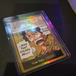 One Piece Gold Foil Don!! Card Monkey D Luffy OP15 Adventure on Kami’s island - Image 1