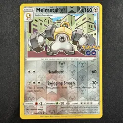 Pokemon TCG Melmetal Pokemon GO 046/078 Reverse Holo Rare Stamped Card - Image 1